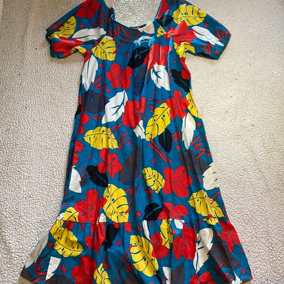 Island Vibrations Made in Hawaii Vintage Cotton MuMu Dress - Picture 1 of 8